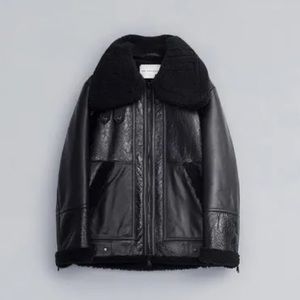 Arrivals Shearling Leather Moya Alpine Jacket NWT